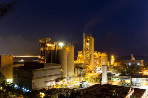 concrete-factory-at-night